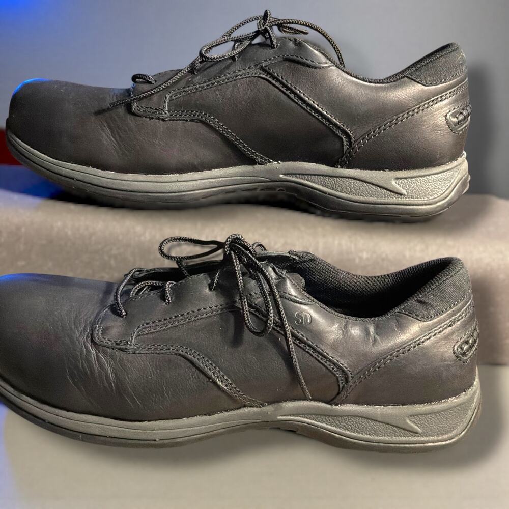 Men's 10.5 RED WING ComfortPro 6712 Black Leather Soft Toe Lace Up Work Shoes